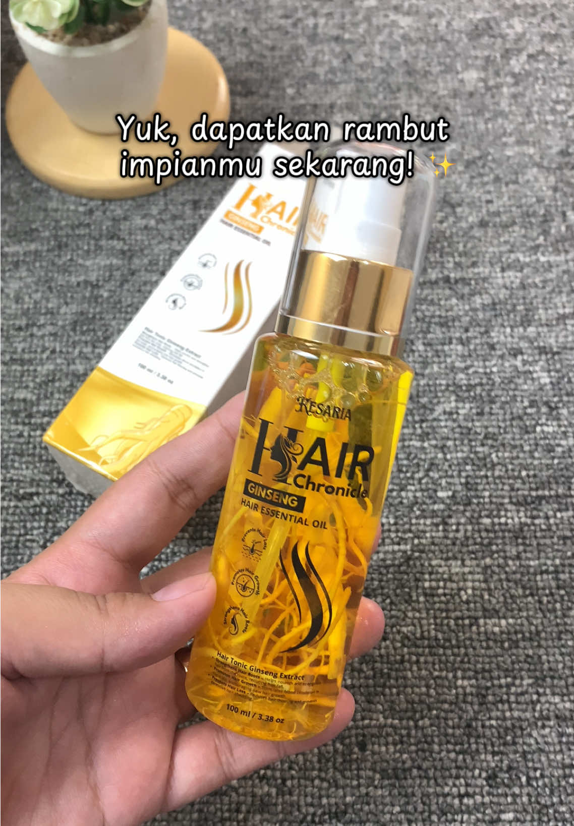 Kesaria Hair Chronicle, rahasia rambut kuat dan tebal dengan ginseng! #kesaria #hairchronicle #ginseng #haircare #rambutkuat #hairtonic #rambutrontok 