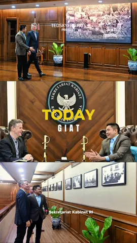 Seskab Teddy Indra Wijaya bertemu dengan Mr. Roderick Bruce Brazier, Duta Besar LBBP Designate Resident Pesemakmuran Australia untuk Republik Indonesia, di Kantor Sekretariat Kabinet. Hari ini, Senin, 12 Mei 2025. Pertemuan ini membicarakan rencana kunjungan kenegaraan Yang Mulia Anthony Albanese (PM Australia yang baru terpilih kembali, yang akan dilantik besok, Selasa, 13 Mei 2025), ke Indonesia pada Kamis, 15 Mei 2025. #fyp #teddyindrawijaya #seskabRI #letkolteddy #tedskyfriends