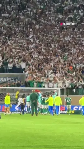 Ingresso popular = arquibancada vibrante 🔥🟢 O Palmeiras jogou o clássico contra o São Paulo em Barueri e, além da vitória em campo, o clima das arquibancadas chamou atenção de quem viu a partida. Ao final do confronto, o @paulistao publicou esse vídeo dos jogadores comemorando com a torcida alviverde. 📲 Ambiente bem diferente do Allianz Parque? 👀 #365Scores #Palmeiras #AllianzParque #Allianz #Brasileirao #futebol