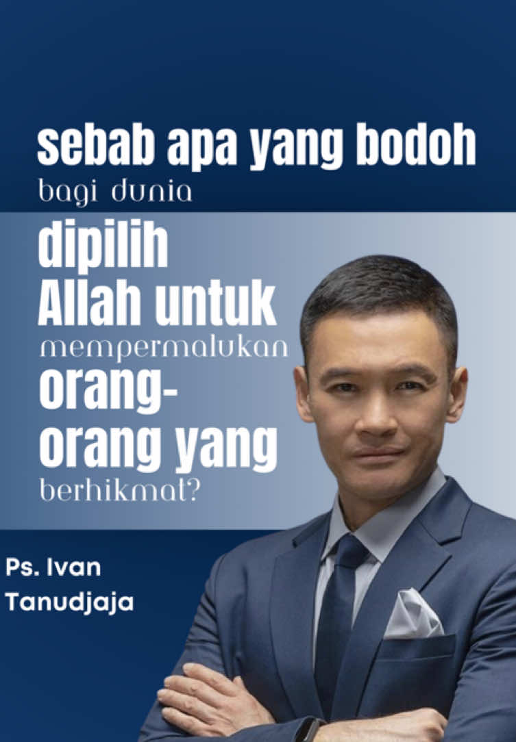 Tetapi apa yang bodoh bagi dunia, dipilih Allah untuk memalukan orang-orang yang berhikmat, dan apa yang lemah bagi dunia, dipilih Allah untuk memalukan apa yang kuat, dan apa yang tidak terpandang dan yang hina bagi dunia, dipilih Allah, bahkan apa yang tidak berarti, dipilih Allah untuk meniadakan apa yang berarti. 1 Korintus 1 : 27-28 (TB)  🎬 @bethesdachurch.id | Ps. Ivan Tanudjaja - Kuasa Tuhan Bekerja Dalam Kelemahan Kita 🎤 Ps. Ivan Tanudjaja  ♻️ Share, Save & Like ya! ✨️ Go follow @curhatan.alkitab  #curhatanalkitab #khotbahkristen #ivantanudjaja #sermonclip