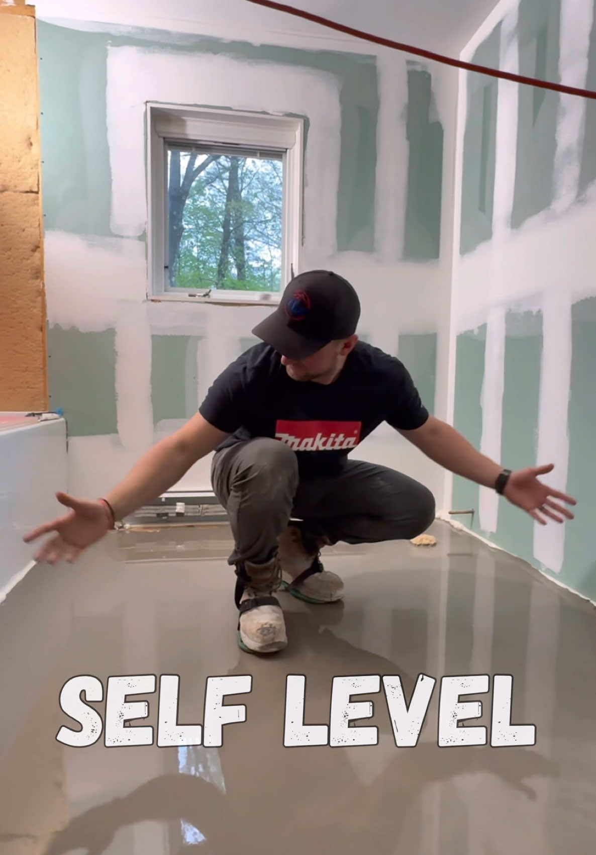 How to Self Level a Room.  #construction #homerenovation #renovation #DIY #realestate #design #entrepreneur #tools #remodel #interiordesign #carpentry #woodworking 