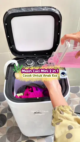 Mesin cuci mini untuk anak kos ✨🎀 #mesincuciminiatro #mesincuciminipandaoma #pandaomaid #anakkost #adayinmylife 
