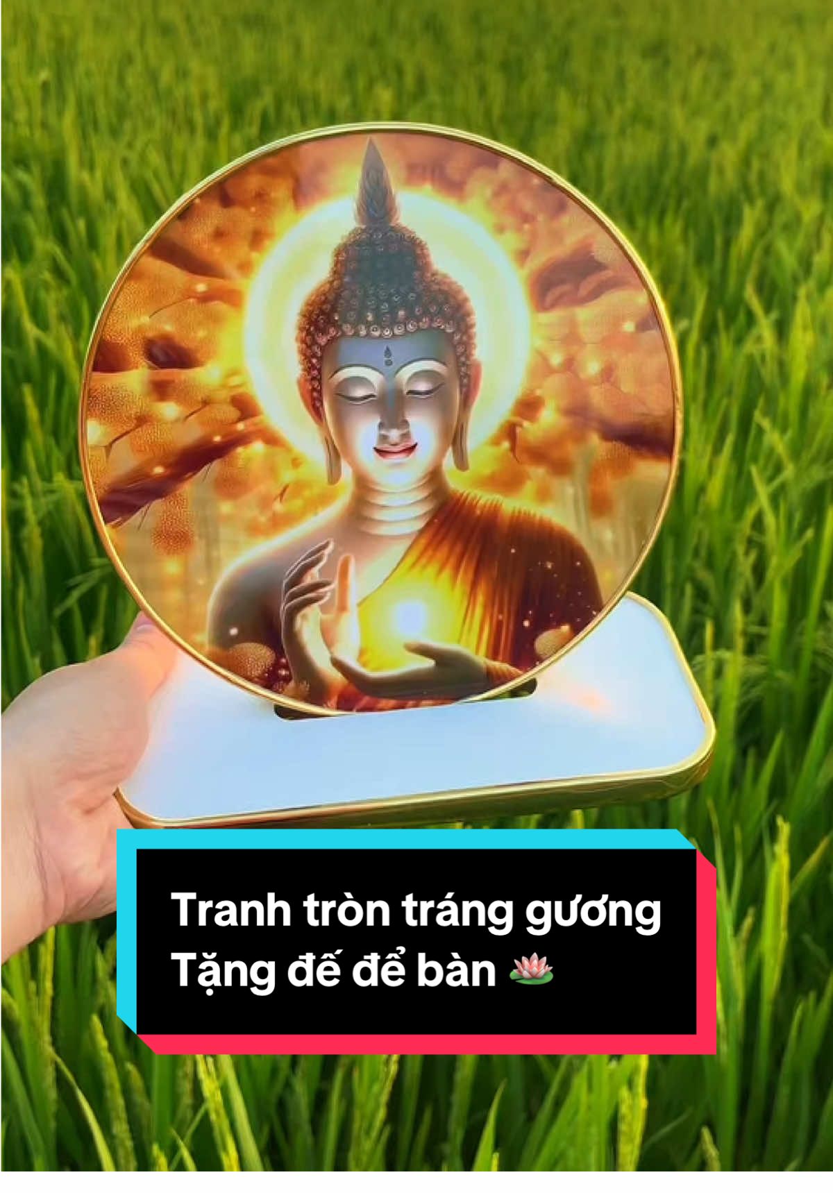 [ Tranh tròn tráng gương ] 🪷 tặng đế để bàn , một món quà ý nghĩa để gửi tặng người thân , hoặc tự trưng trong không gian sống 🙏 #tranhtron #trangguong #phatphapnhiemmau #phatphap #phatgiao #anhphat #MDF #viralvideo 