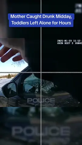 Mother Caught Drunk Midday, Toddlers Left Alone for Hours #cops #copsoftiktok 