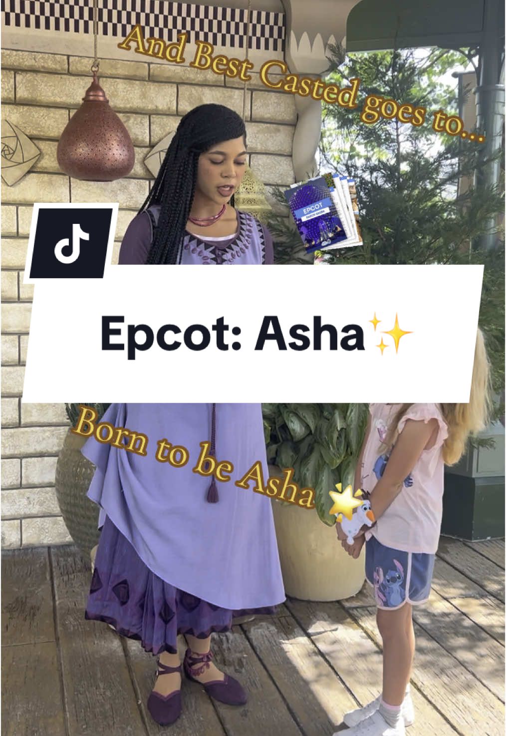 Asha was so much fun to meet! … and just like she fell out of the movie Wish 🌟 #disney#charactermeets#wish#asha#epcot#wdw#fyp#disneykid#annualpassholder#fl#orlando