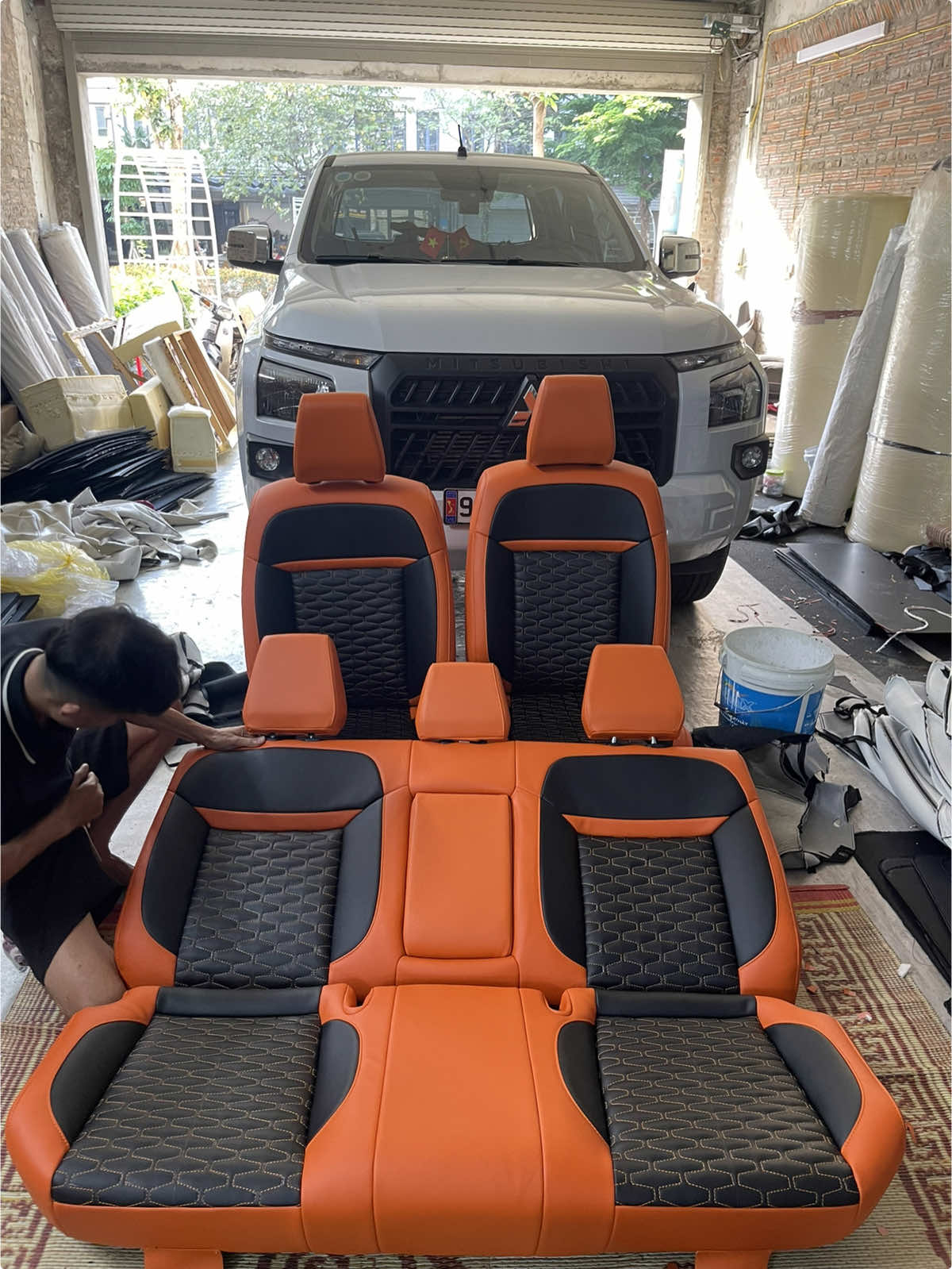 Bọc ghế da triton 2025#bocghedaoto #nộithấtôtôHanoi 