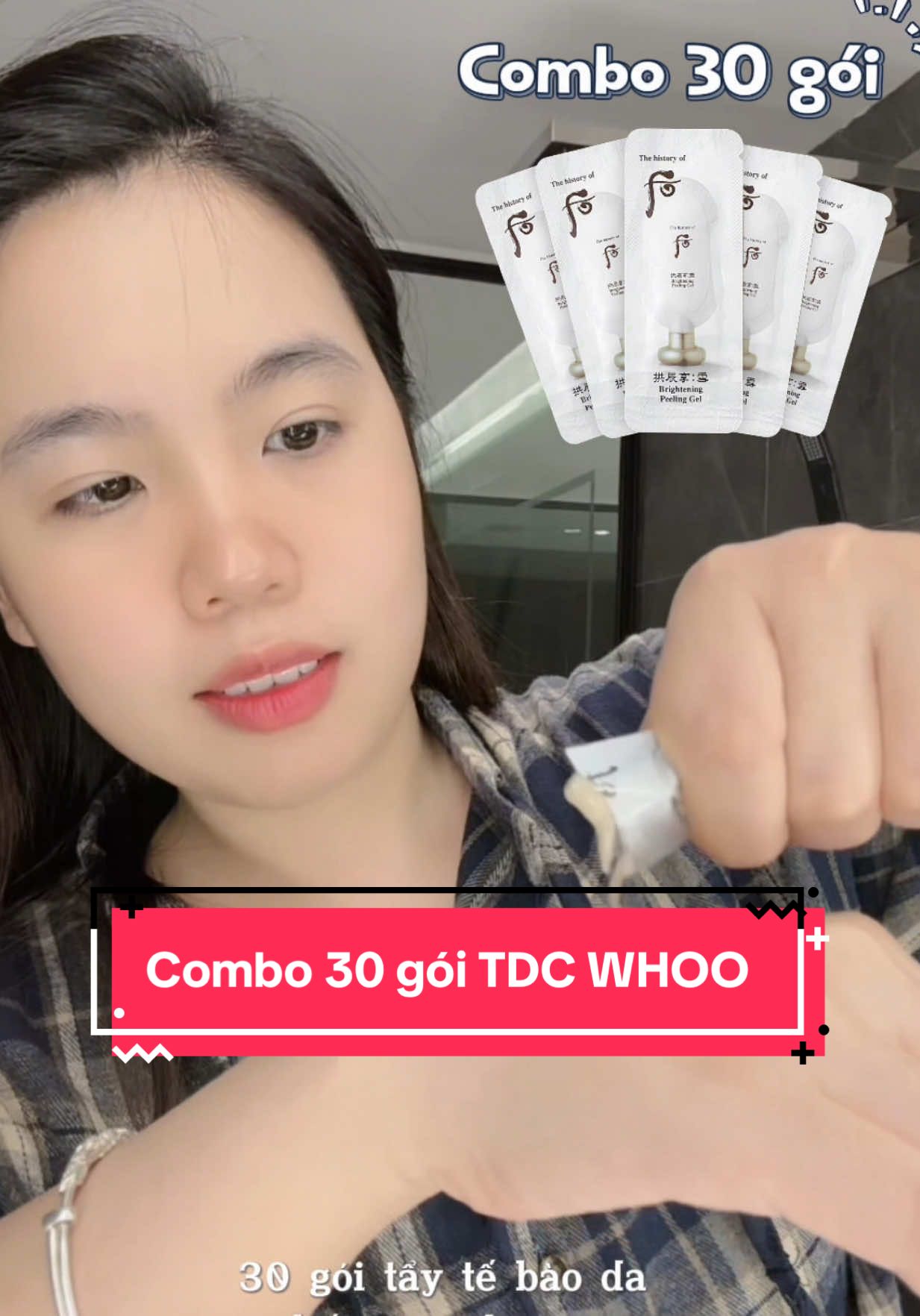 Combo 30 gói W.H.O.O kỳ da c.hêt’ hỗ trợ làm sáng da hiệu quả với mọi loại da, công thức dịu nhẹ và làm sạch da #taydachet #whoo #sangda #lamsach #duongda #hankorea #fyp  #viral 