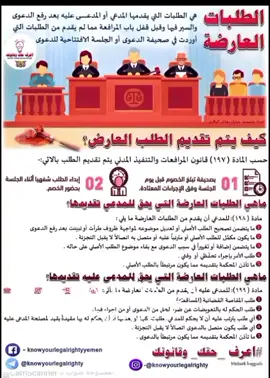 #في هذا اليوم  #معلومة_قانونية  الطلبات العارضة وكيفية تقديمها #في هذا اليوم 