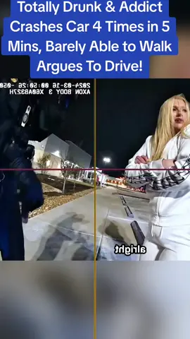 Totally Drunk & Addict Crashes Car 4 Times in 5 Mins, Barely Able to Walk Argues To Drive! #cops #copsoftiktok #police #policeofficer #policeoftiktok 