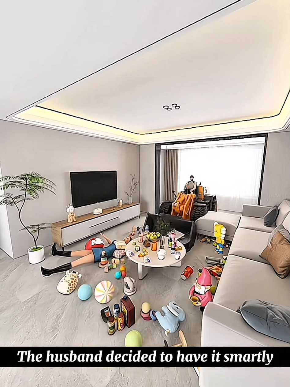 The smart setting of living area #newhome #Home #leavinghome #homedesigning #bedroom #kitchen #story #foryoupage #3danimation 