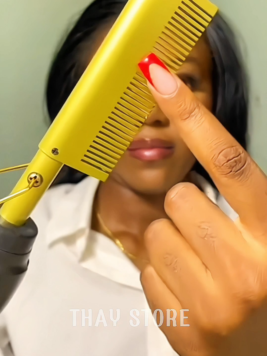 descubra o Segredo para Cabelos Lisos com o Pente Alisador Multifuncional Elétrico 💇‍♂️ 💇‍♀️ 