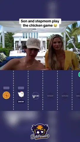 Son and stepmom play the chicken game 😭 #kickstreaming
