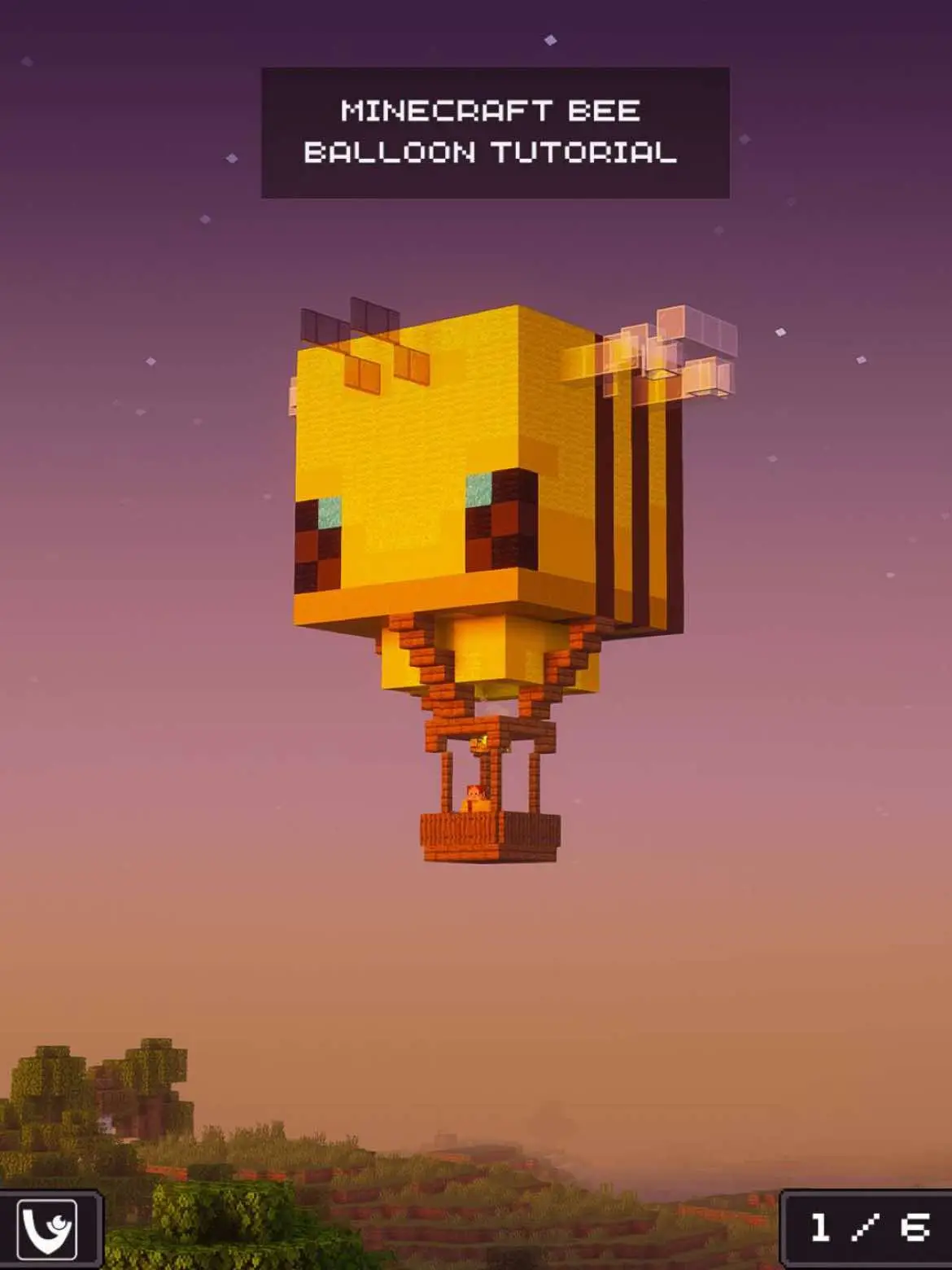 Minecraft | Bee Balloon tutorial #Minecraft #building #buildinginminecraft #minecraftbuildtutorial #buildideas #minecraftbuildingtutorials #minecraftbuildtutorials #minecraftbuildidea #minecraftinteriordesign #bee 