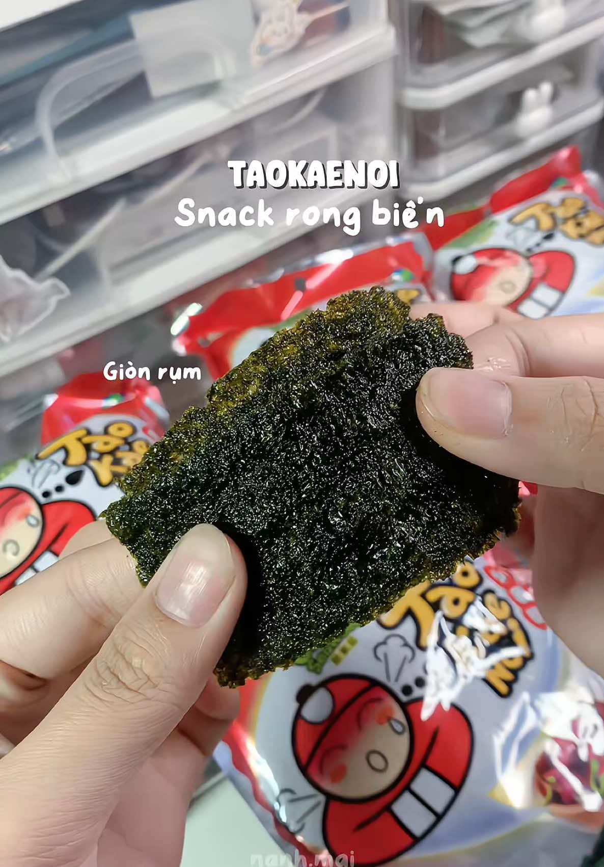 Snack rong biển giòn tan ăn cuốn ghê 😋 #reviewtattantathah #unboxing #taokaenoi #snackrongbien #snack 