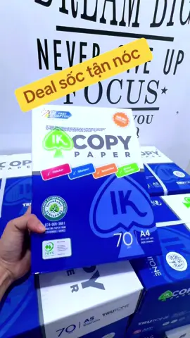 📃 IK COPY XANH - IN NHANH TỨC KHẮC📃 Nếu đã là người “chuyên” sử dụng giấy in lâu năm thì bạn không thể không biết đến giấy IK Copy của Nhà Thiên Long Shop. Giấy IK Copy được sản xuất bởi công ty giấy APP - nhà sản xuất giấy hàng đầu trên thế giới ở Indonesia nên bạn có thể hoàn toàn yên tâm về chất lượng cũng như giá cả khi sử dụng. ✨ Điểm cải tiến: Ứng dụng công nghệ Fast Copying nên không bị kẹt giấy. ✨ Chất lượng: giấy đều màu, láng, không đốm màu hay tạp chất xơ cứng. Giảm hiện tượng nhìn thấu trang và cho phép sử dụng cả hai mặt giấy một cách toàn diện. ✨ Quy cách: Khổ A4 (210mm x 297mm). ✨ Định lượng: 70 gsm. Đây là định lượng tiêu chuẩn để in ấn, photocopy hoặc ghi chú. ✨ Quy cách: 500 tờ/ream. Nằm trong phân khúc cạnh tranh của thị trường, Nhà Thiên Long tự hào IK Copy xanh sẽ là một sự lựa chọn đáng tin dùng nên còn chần chờ gì nữa mà không chốt deal ngay thôi! #vanphongpham #van_phong_pham #giấyphoto #giấy_photo #giayphoto #giay_photo #giấyin #giấy_in #giayin #giay_in #giấyindày #giấy_in_dày #giayinday #giay_in_day #giấyA4 #giấy_A4 #giaya4 #giay_a4 #GIẤYA3 #GIẤY_A3 #giaya3 #giay_a3
