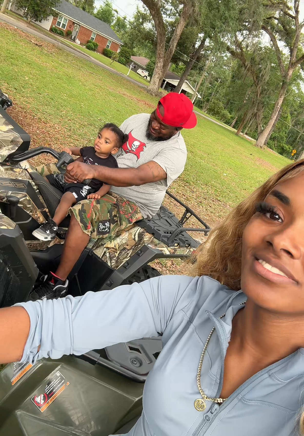 3 Mommy & Papa Went for a ride. My baby loves 4 wheelers ❗️ 