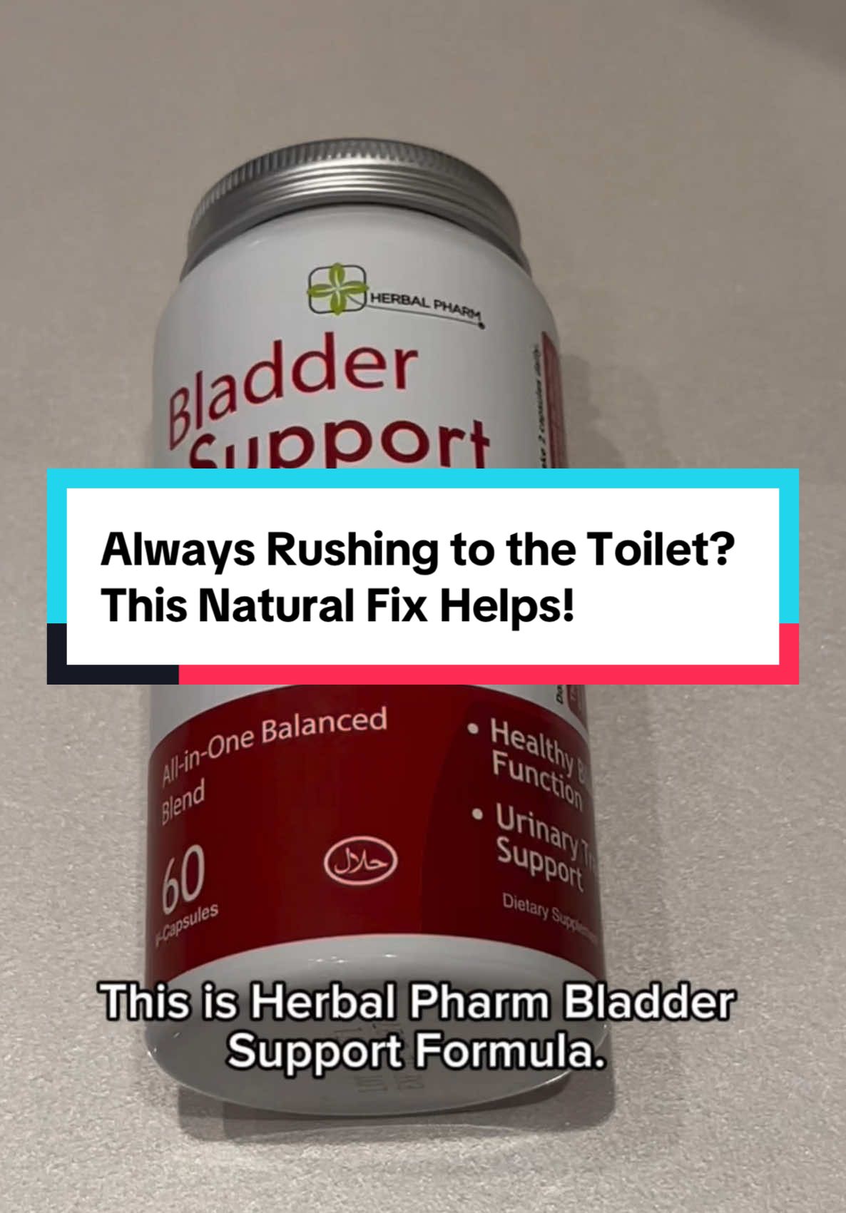 Tired of frequent bathroom trips? Herbal Pharm Bladder Support Formula is vegan, Halal, and trusted by users with 5-star reviews! One capsule a day — feel in control again. Limited stock — shop now! #BladderSupport #NaturalRemedy #HerbalPharm #FrequentUrination #VeganSupplement #HalalHealth #WellnessTips #TikTokMadeMeBuyIt #HealthHack #OveractiveBladder #createtowin #tiktoksingapore #weeklywedrush #tiktoksg #sgbrandweek 