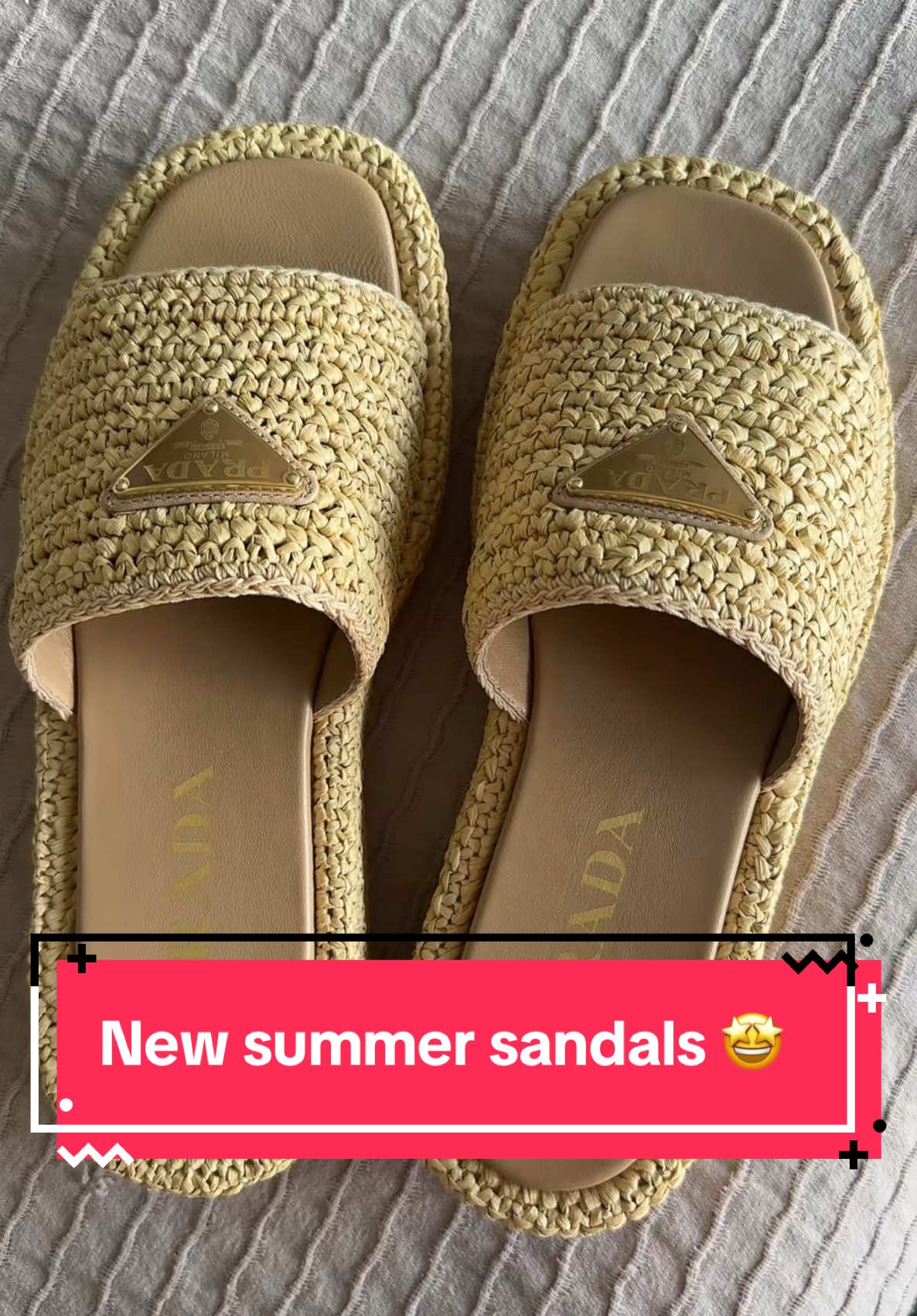 Unbox my new summer sandals with me! These have been on my wishlist for the last year, and they FINALLY came back in my size 😭 Wont be taking these off all summer 🤩 @Prada #summersandals #summershoes #shoeunboxing 