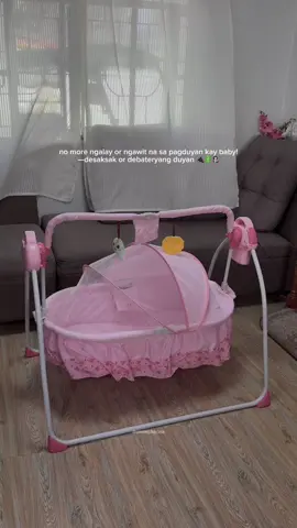 sobrang ganda! literal na di ka na mangangawit sa electric duyan na ‘to since dumuduyan na siya mag-isa, macocontrol mo pa kumg gano kalakas at katagal. 🩷💯 #electricshaker #cradlebed #babynecessities #babythings #newbornmusthaves #fyp 
