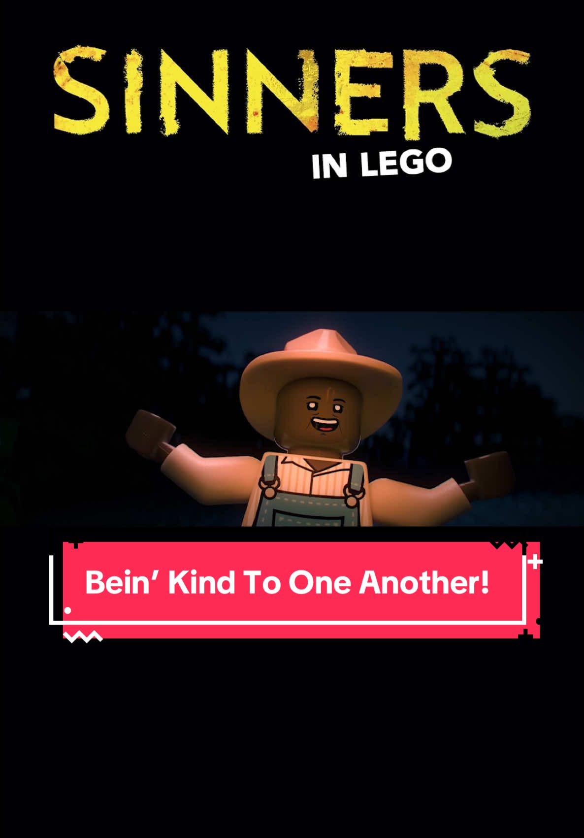 One of the only scenes I can actually animate from the movie since this scene was released by WB. I’m sure I’ll do more when the movie drops digitally ☺️❤️🔥 #sinners #lego #animation #blender @Warner Bros. 