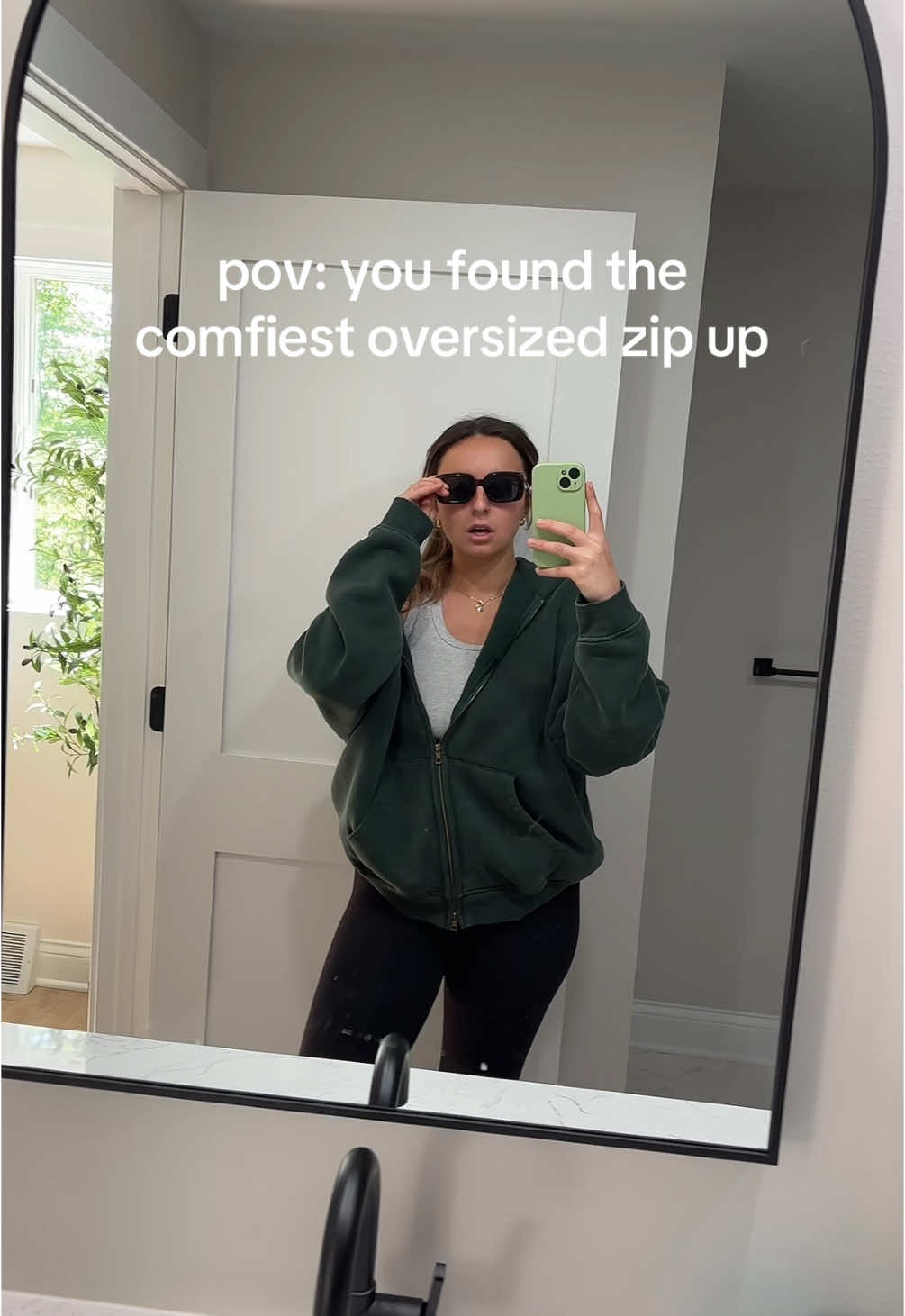 I’m wearing a size XL #zipup #hoodie #trendy #oversized #cotton #sweatshirt #TikTokShop 