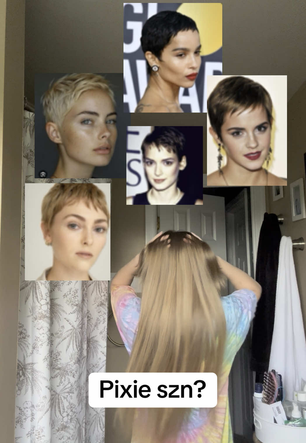 🤭🤭🤭  . . . #haircut #pixiecut #shortpixie #bigchop #straightpixie #haircuttransformation #diyhaircut #diypixie #pixie #hairdonation 