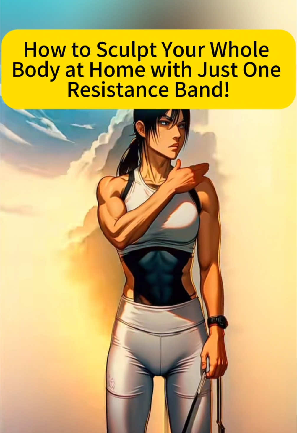 How to Sculpt Your Whole Body at Home with Just One Resistance Band! #shorts #homeworkout #resistanceband #fullbodyworkout #fitnessathome