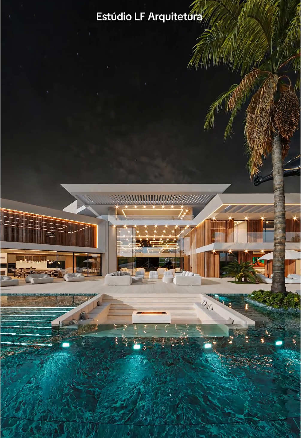 Luxury House  Design by Estudio LF  . . #casasluxuosas #imoveisdeluxo #arquitetura #casasmodernas #fachadasmodernas #architecture #luxuryhomes #luxurymansion 