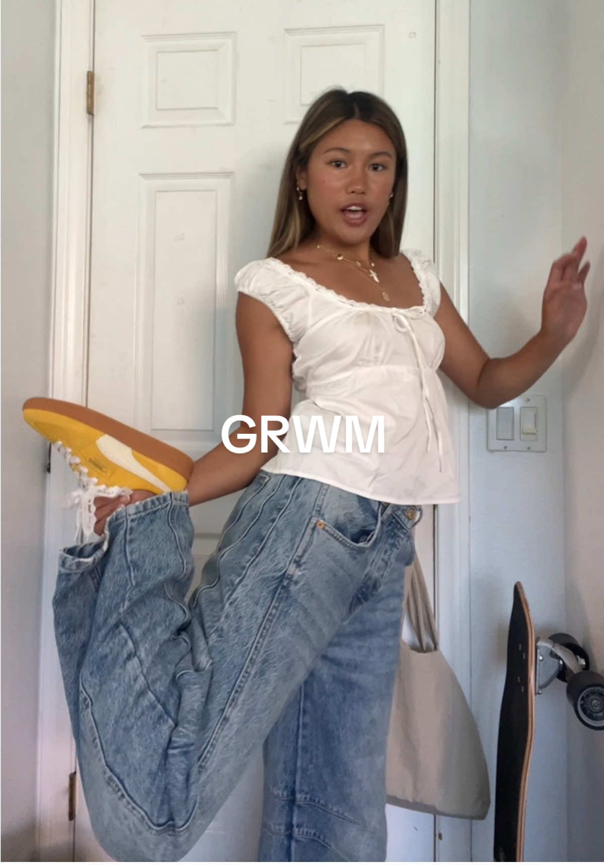 grwmmm ⭐️ @Free People @Anthropologie #grwm #getdressedwithme #barreljeans 