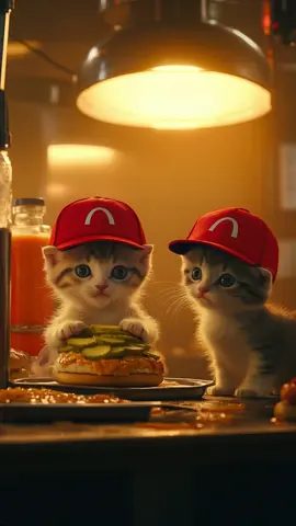 Too many pickles?? #McDonalds #cats #cattok #viralvideo #funnyvideo #ai #kittens #cattiktok