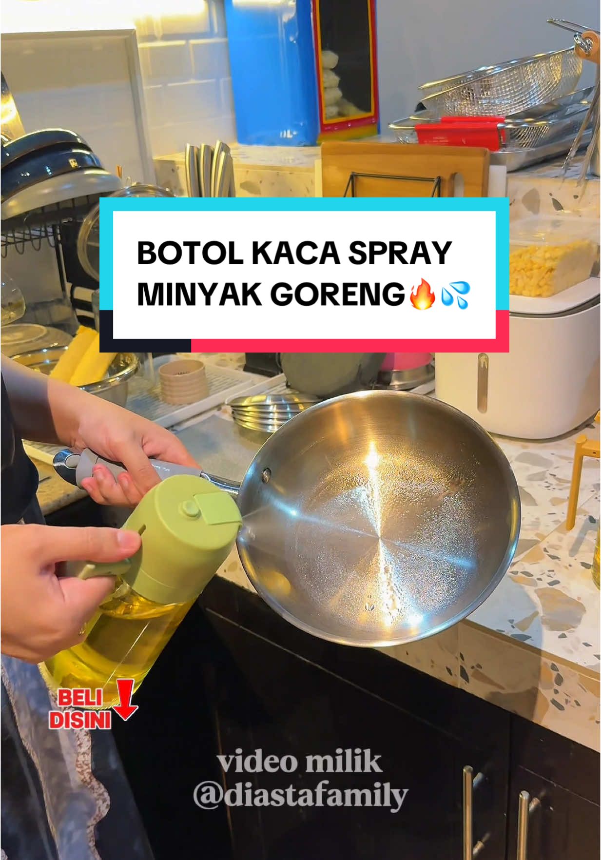 Botol kaca spray wadah minyak goreng #wadahminyakgoreng #botolminyak #alatdapur #kebutuhandapur #satukontentiaphari 