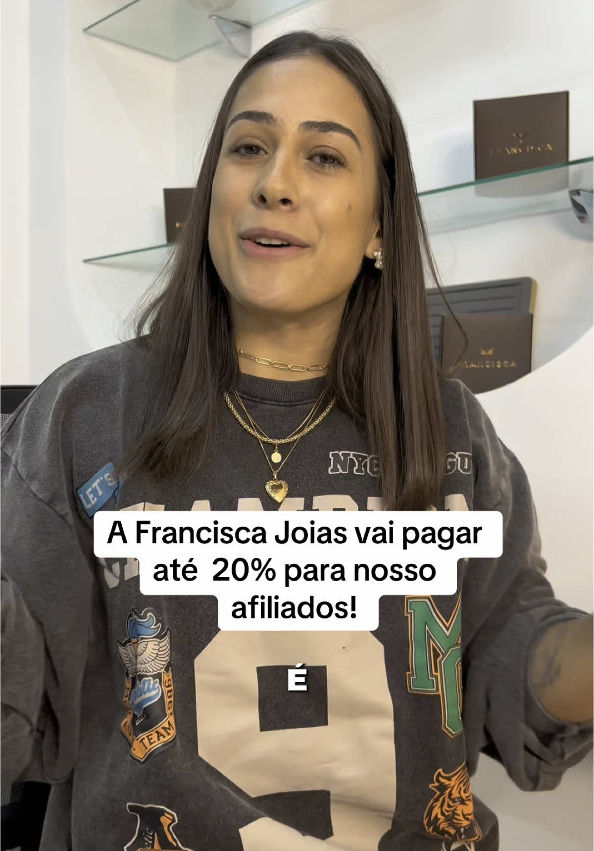 Receber acessórios e ganhar comissão com eles? Isso mesmo! Seja uma afiliada da Francisca Joias no Tiktok Shop 🤩 #ugccreator #tiktokshop #creatoreconomy 