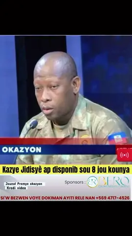 Daprè Lionel Lazarre ki se pòt pawòl adjwen PNH la KAZYÉ JIDISYÈ pral disponib sou 8 jou.  #JCFOTO #DCPJ #RTVC