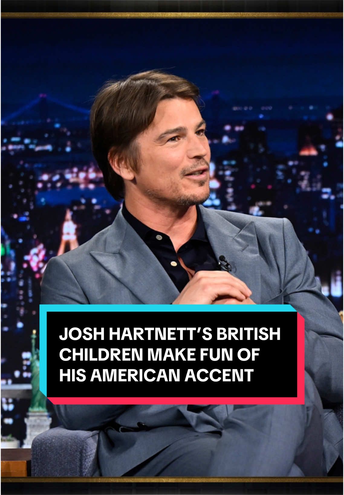 Josh Hartnett’s British children make fun of his American accent 😭 #FallonTonight #TonightShow #JoshHartnett #JimmyFallon 