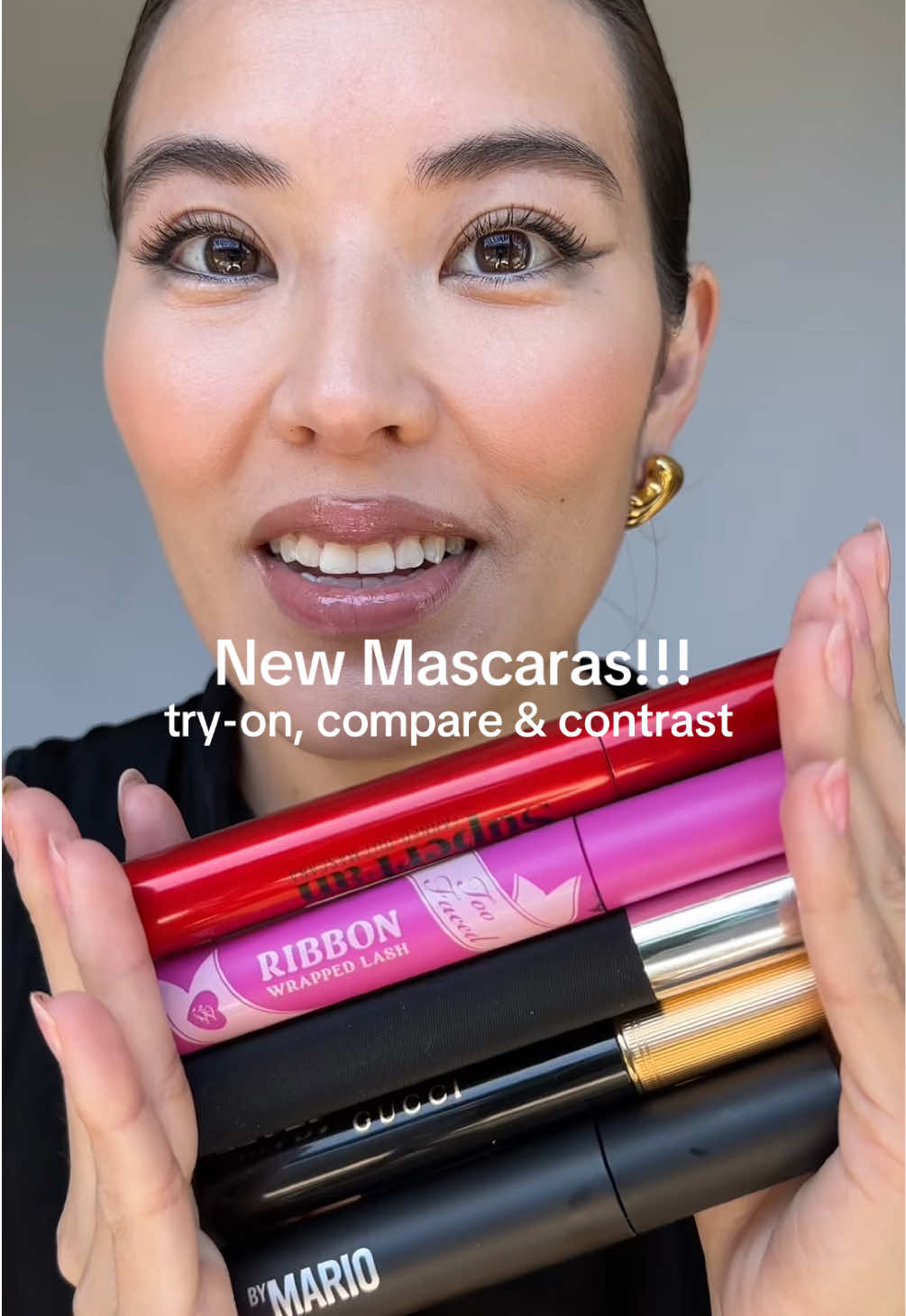 New mascaras try-on, compare & contrast. Which one is your fave? Which one did I miss? 