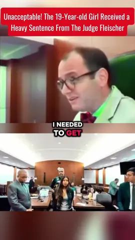 Part 2 | Unacceptable! The 19-Year-old Girl Received a Heavy Sentence From The Judge Fleischer #judgeflesicher #courtroom #court #courttv #judge #courtcam #fyp #foryou 