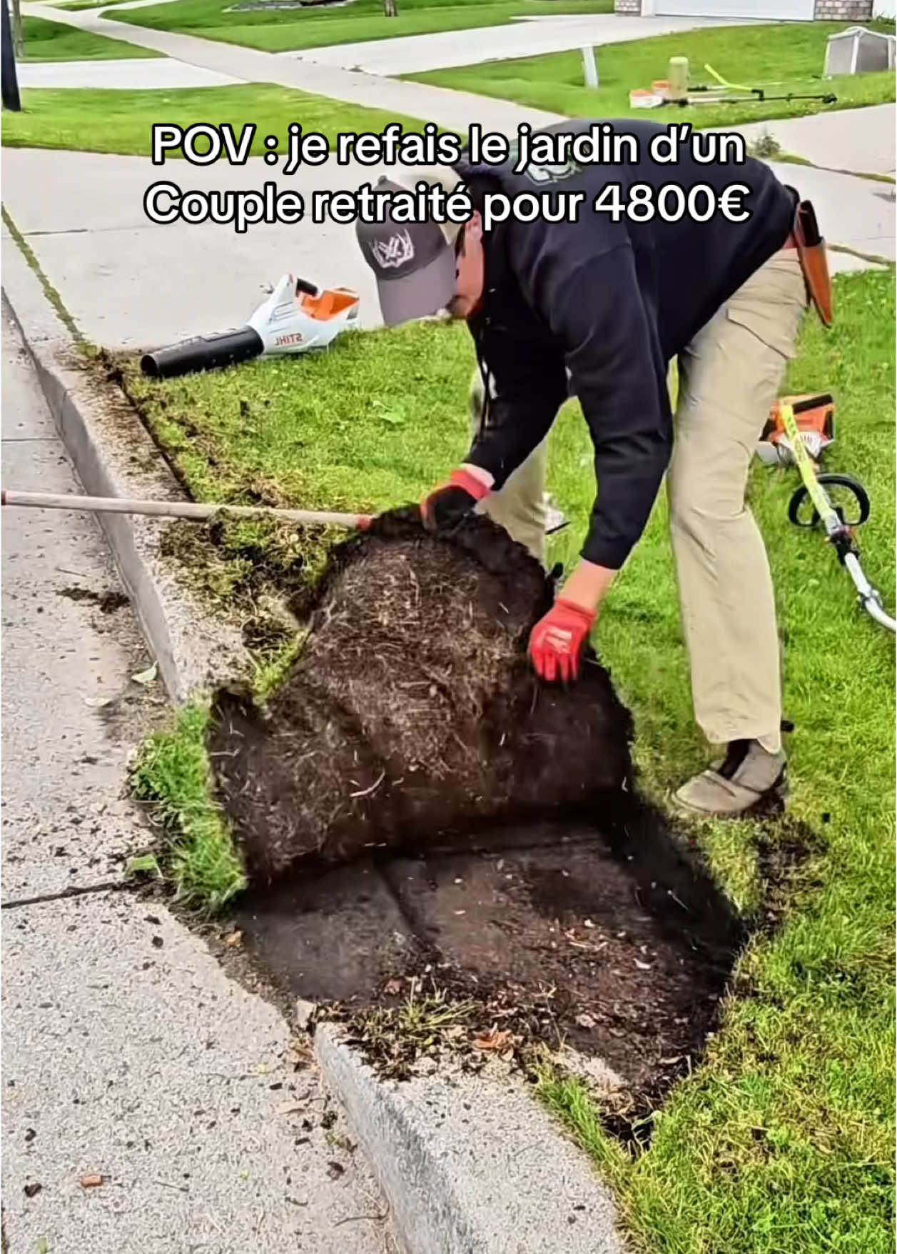 POV : je refais le jardin d’un Couple retraité pour 4800€ 🤑 #jardin #jardinage #jardinier #travaille #propre #nettoyage 