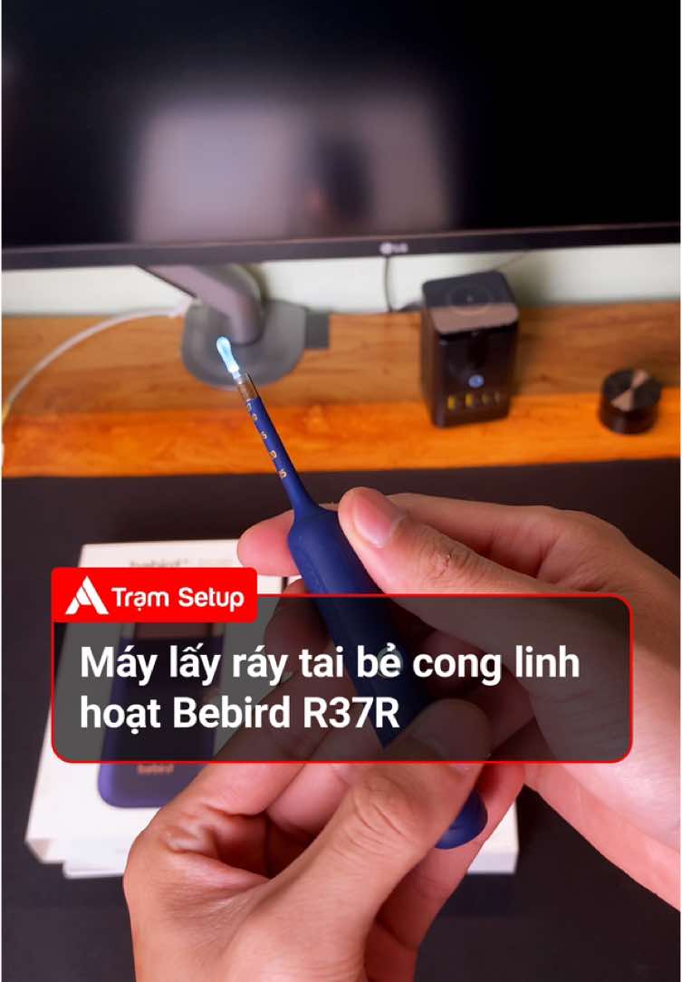 Góc review: Máy lấy ráy tai bẻ cong linh hoạt Bebird R37R #tramsetup #fyp