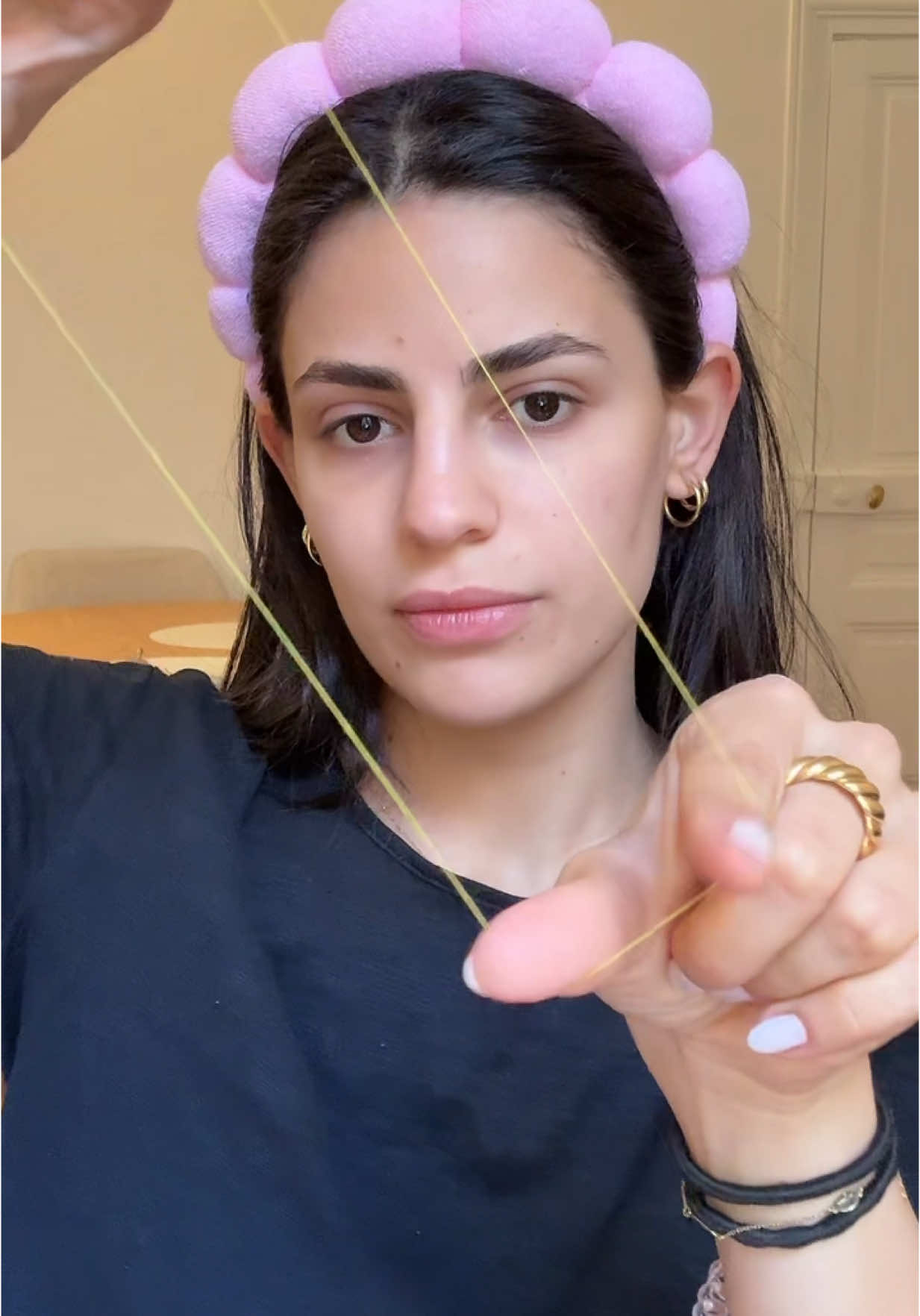 Did you know how to thread at home ? 🧵 #lebanon #fyp #threading #tutorial #beauty 