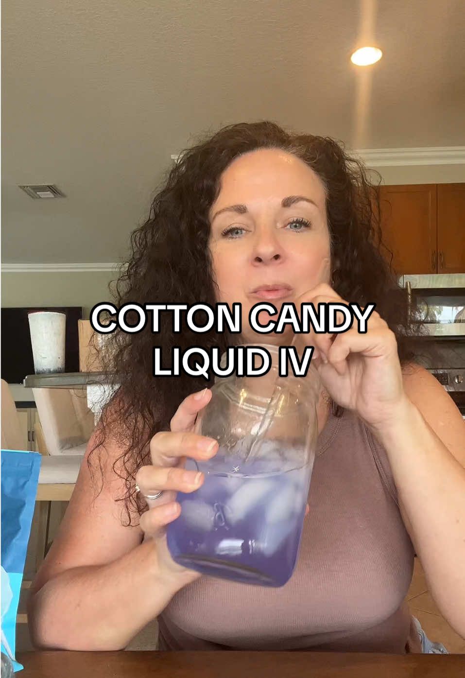 The viral purple drink! So delicious! @Liquid I.V. #liquidiv #cottoncandy #liquidivcottoncandy #viraldrink #purpledrink #purpleliquidiv #hydration #hydrate #tiktokloveatfirstfind #tiktokshopcreatorpicks