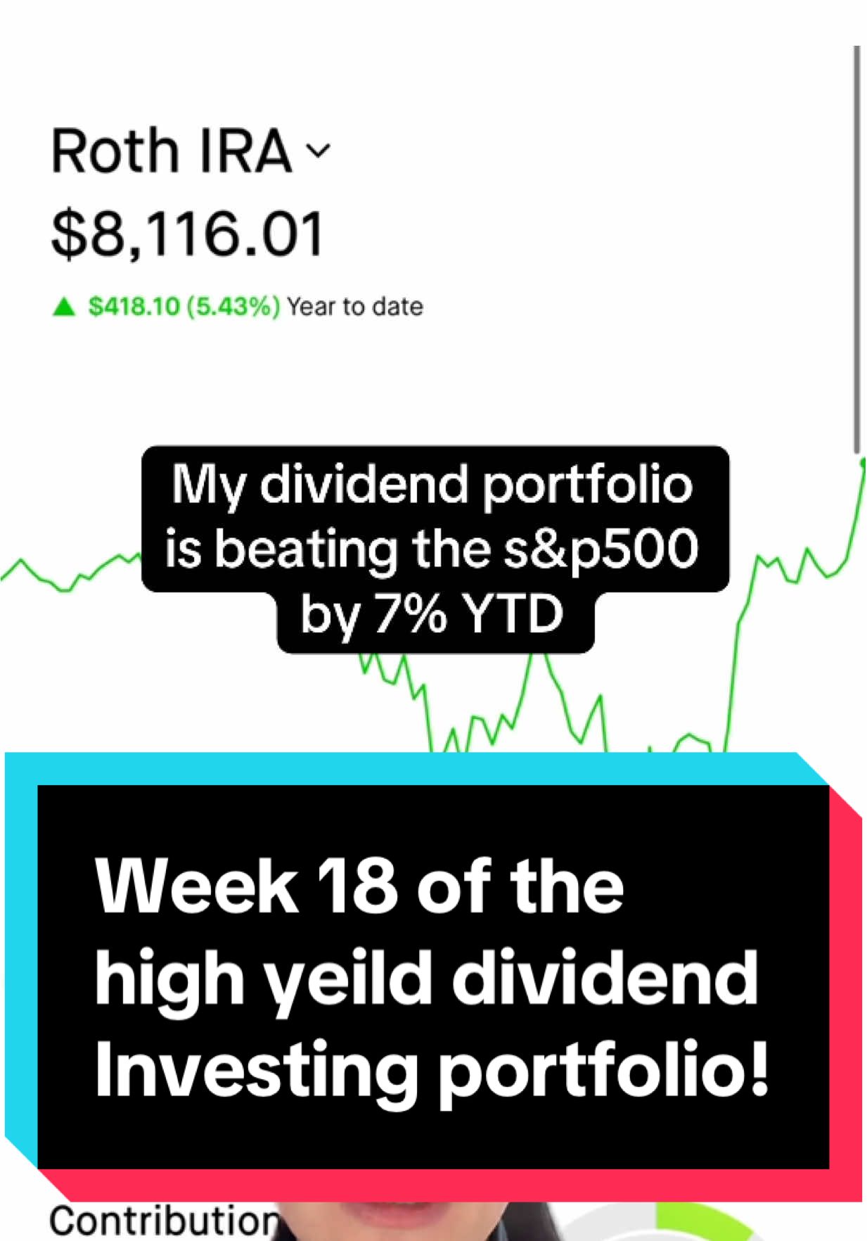 Follow me for weekly updates in the dividend portfolio, where I track everything I do here on tik tok. We are in week 18 since starting from $0 and growing fast. Soon will be over $10k! #investing #stocks #investingforbeginners #stockmarket #money #finance #invest #investingtips #ETF #stock #financialliteracy #investing101 #investingexplained #greenscreen #greenscreenvideo 