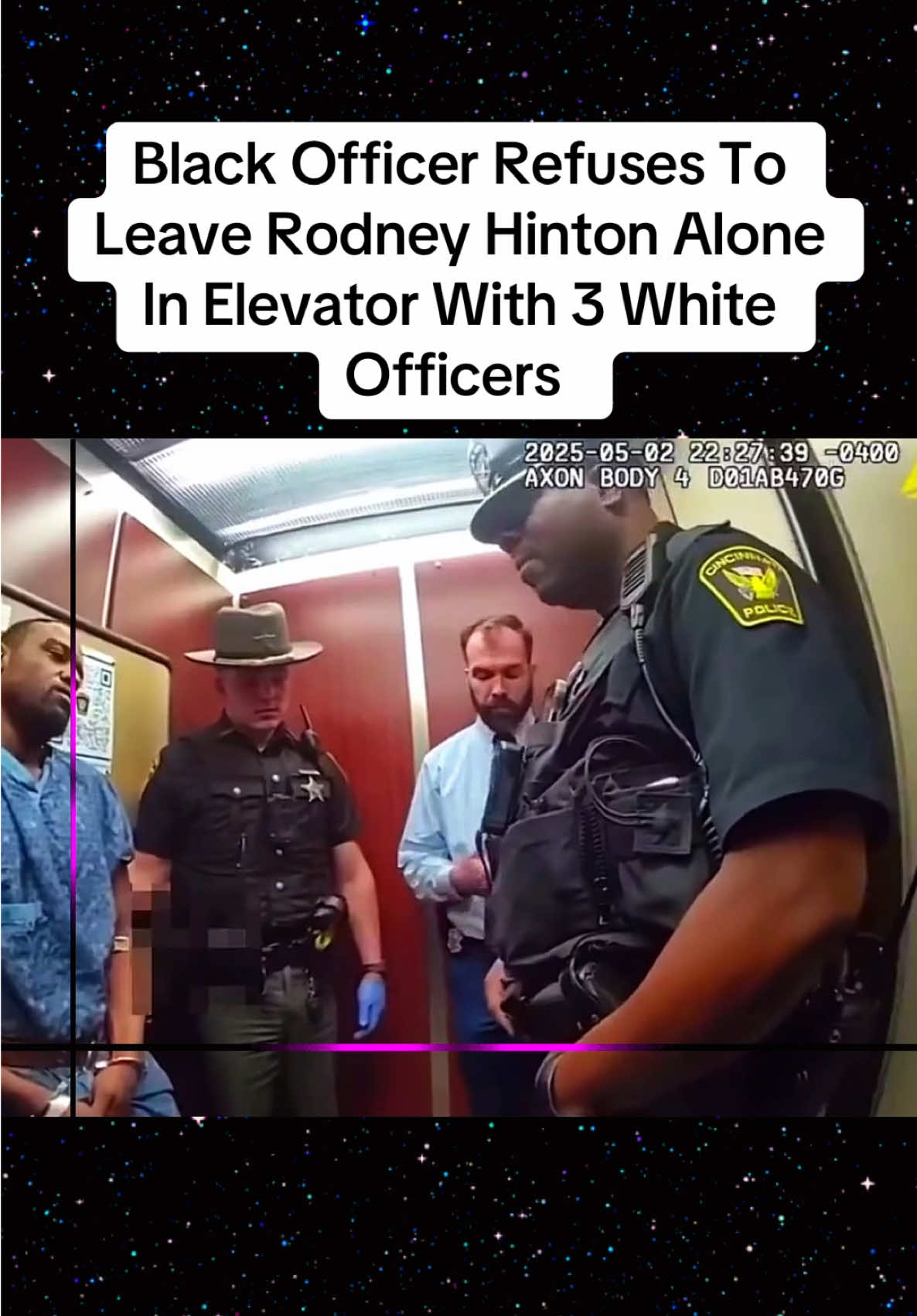 Black Officer Refuses To Leave Rodney Hinton Alone In Elevator With 3 White Officers #policeofficer #bodycam #copsoftiktok #crime #viral #fyp #foryoupage 