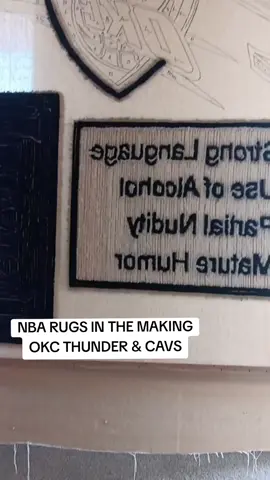 Making custom NBA 🏀 Team Rugs. Currently Okc Thunder and Cavaliers Rugs are in the making. #playoffs2025 #short #fyp #shorts #explore 