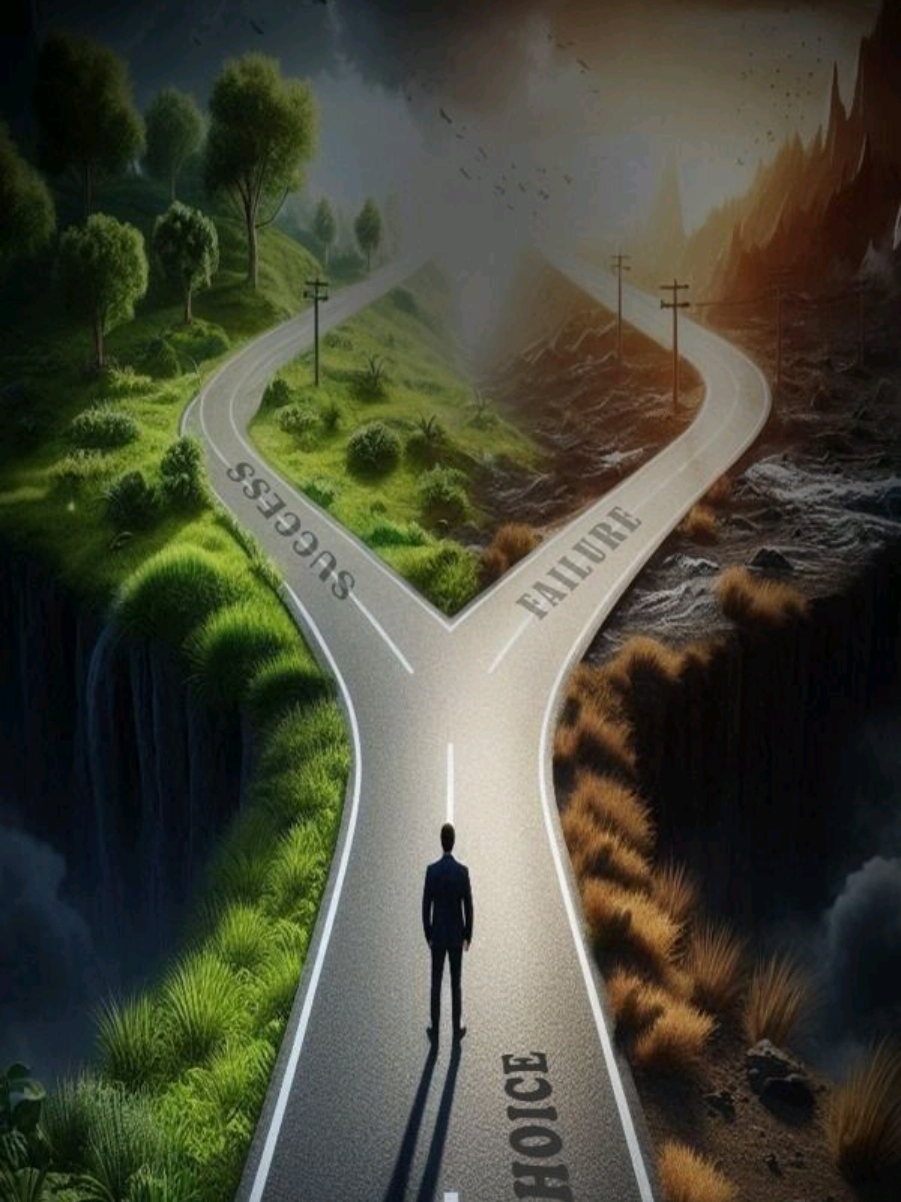 There comes a moment in every life when the road splits in two. One path looks lush, bright, and full of promise-the road to success. The other seems dark, uncertain, maybe even dangerous-the road of failure, setbacks, and fear. But here’s the truth: every single one of us stands at this crossroad, sometimes more than once. And the choice we make in that moment doesn’t just shape our day-it shapes our destiny. Most people believe success is about luck, talent, or being in the right place at the right time. But the real secret? Success is about courage. It’s about daring to take the harder road, the one that asks more of you, the one that forces you to grow. The path to success isn’t always the easiest or the safest. Sometimes it means walking through storms, climbing mountains, and facing your deepest doubts. But every step you take on that road-every time you choose to keep going when it would be easier to turn back-you become stronger. And even if you stumble, even if you fall, remember: the road of failure is not a dead end. It’s a detour. It’s a lesson. It’s proof that you’re moving, learning, living. So if you’re standing at a crossroads right now, wondering which way to go, ask yourself: Do I want the comfort of what I already know, or the possibility of what I could become? Your future is built on your choices. The next step you take could change everything. Drop a “🔥” if you’re ready to choose your path-and let me know in the comments: Which road are YOU taking today? #mindset #motivation #chooseyourpath #success #growth #inspiration #SelfImprovement #lifechoices #storytime #foryou #viral #tiktokgrowth #deepthoughts #lifecoach #fyp 