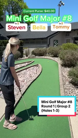 Welcome to Round 1 of Mini Golf Major #8 Group 2, 18 holes (Holes 1-3) Top 4 and ties make the cut! #golf #minigolf #minigolfing #puttputt #puttputtgolf #twintour #major #golftiktok #golftok #golfer #foryoupage #fyp @Twin Tour Golf @Steven Sanicki @Bella Dory @The Food Guy 