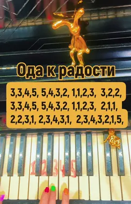 Ода к радости Л.Бетховен на пианино легко #пианинопоцифрам #пианинолегко #пианино #piano #pianoeasy #pianolesson 