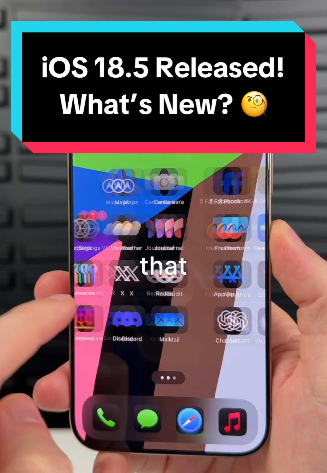 iOS 18.5 has arrived with new changes to Mail, Screen Time, satellite connectivity, and more. Oh, and a new wallpaper! 🎨  This is the final point update before iOS 19 Beta gets released in just under a month! 🤩 #apple #iphone #ios18 #techtok #LearnOnTikTok 