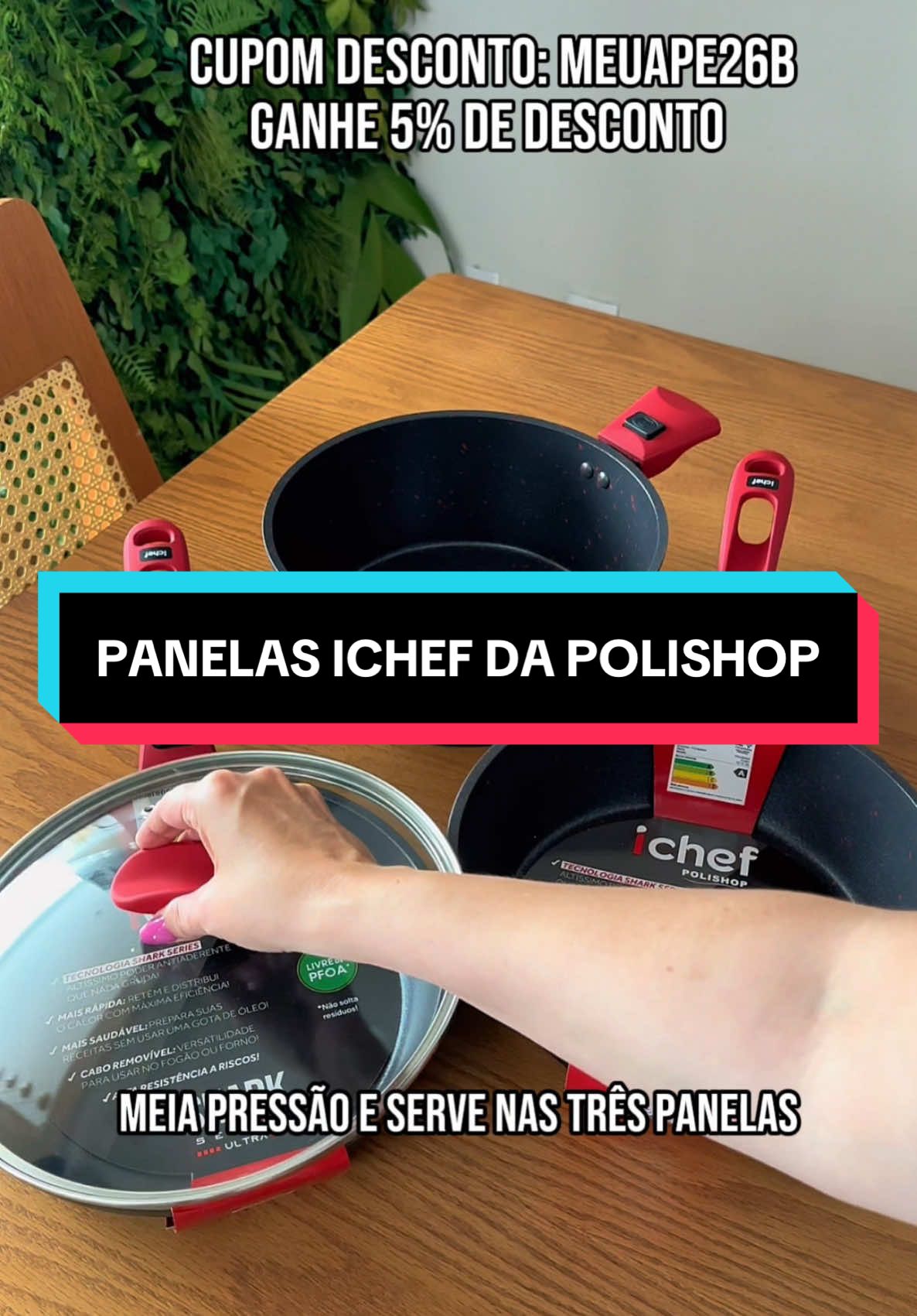 Panelas IChef da Polishop com tecnologia Shark  #comprinhas #polishop 