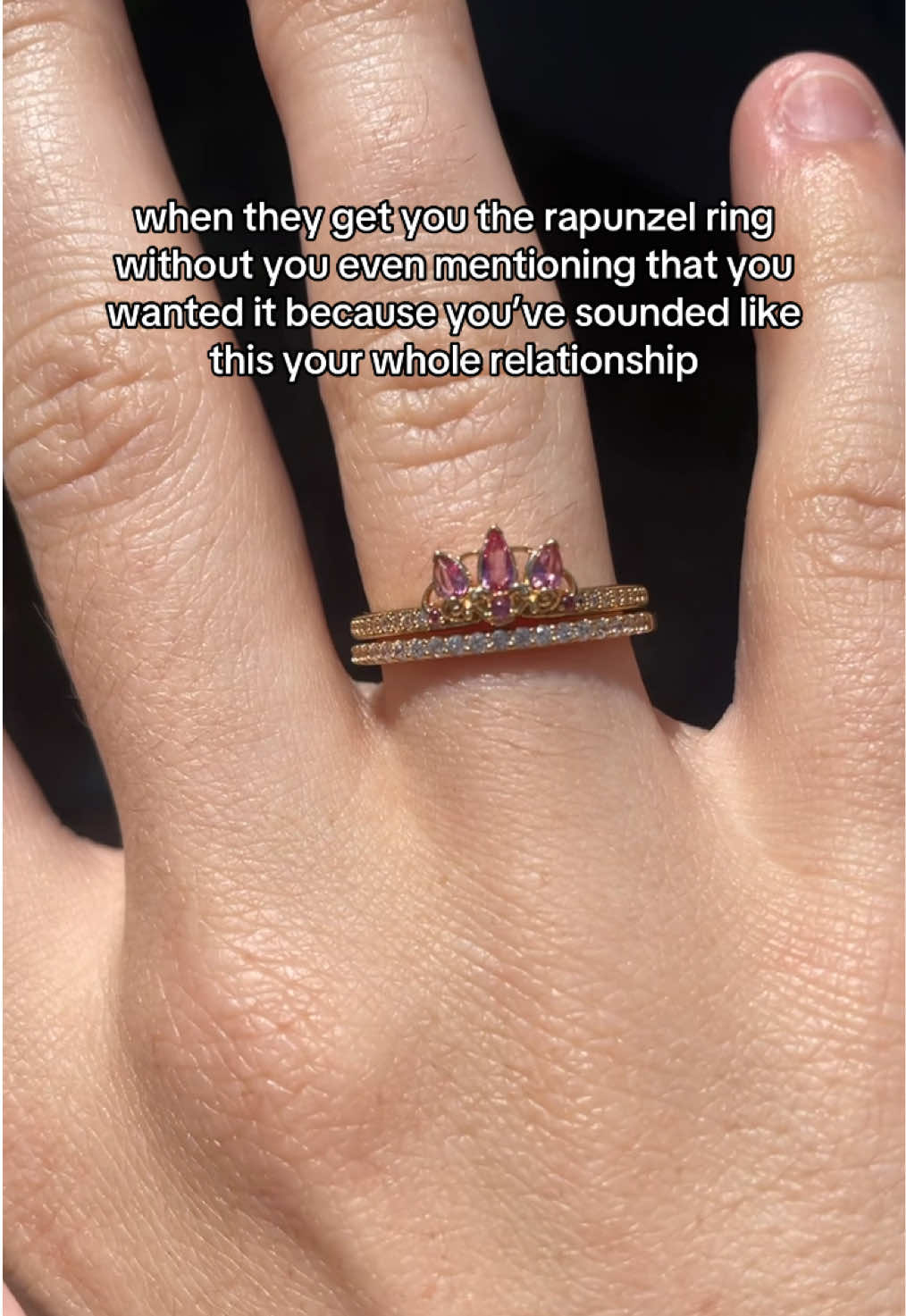 i don’t think i’ve ever spoken a word about wanting it (be nice to my ugly fingers) #rapunzel #pandora #disney #fyp #girlfriend #wlw 