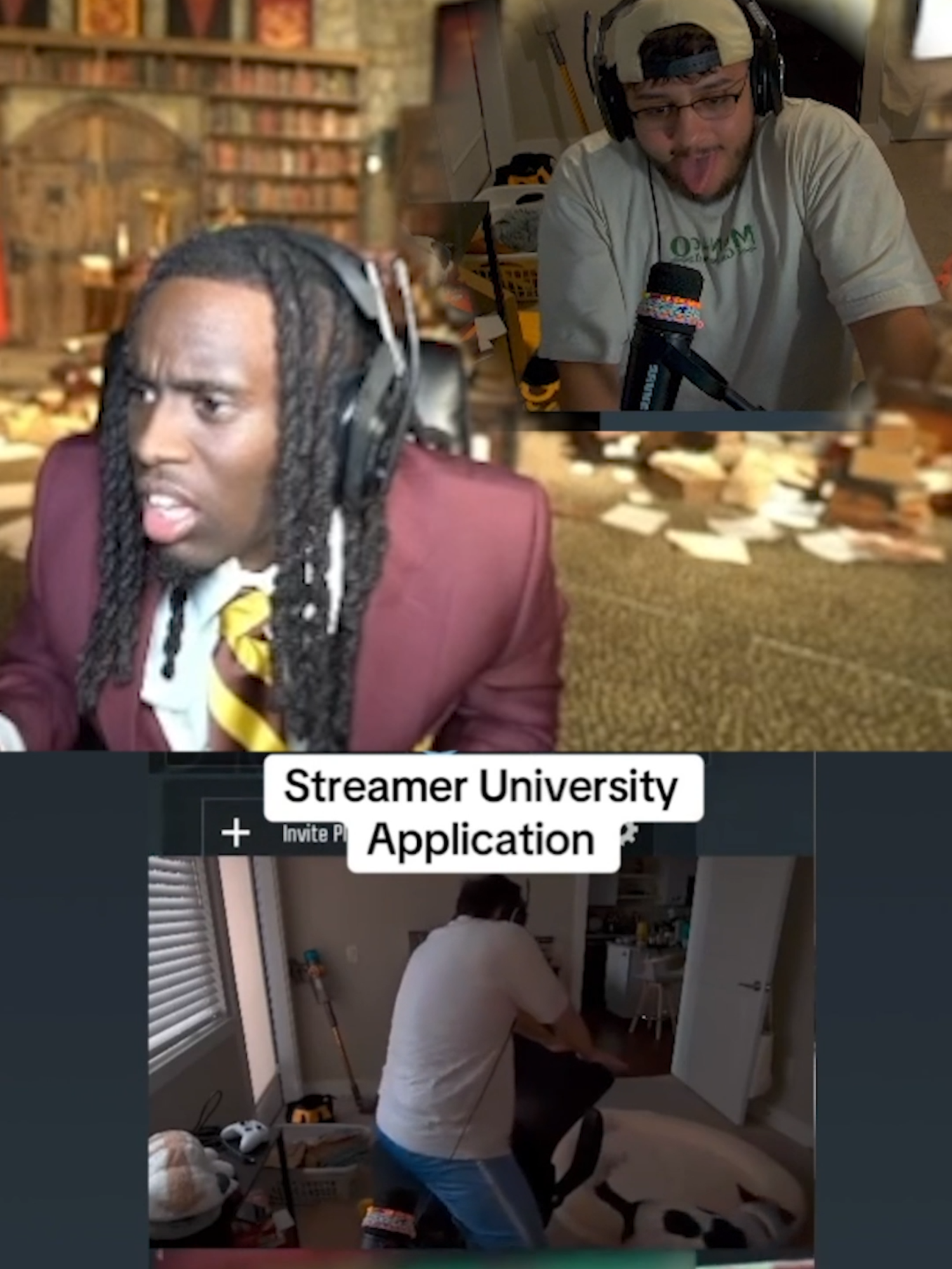 Kai reacted to my application #streameruniversity #kaicenat